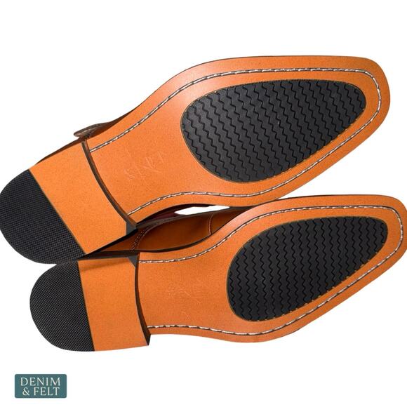 NEW‎ La Milano Clark Cognac Double Monk Strap Cap Toe Dress Shoes Leather Formal main image 14